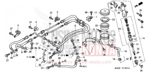 HAUPTBREMSZYLINDER, H. (ST1100A) ST1100AY de 2000
